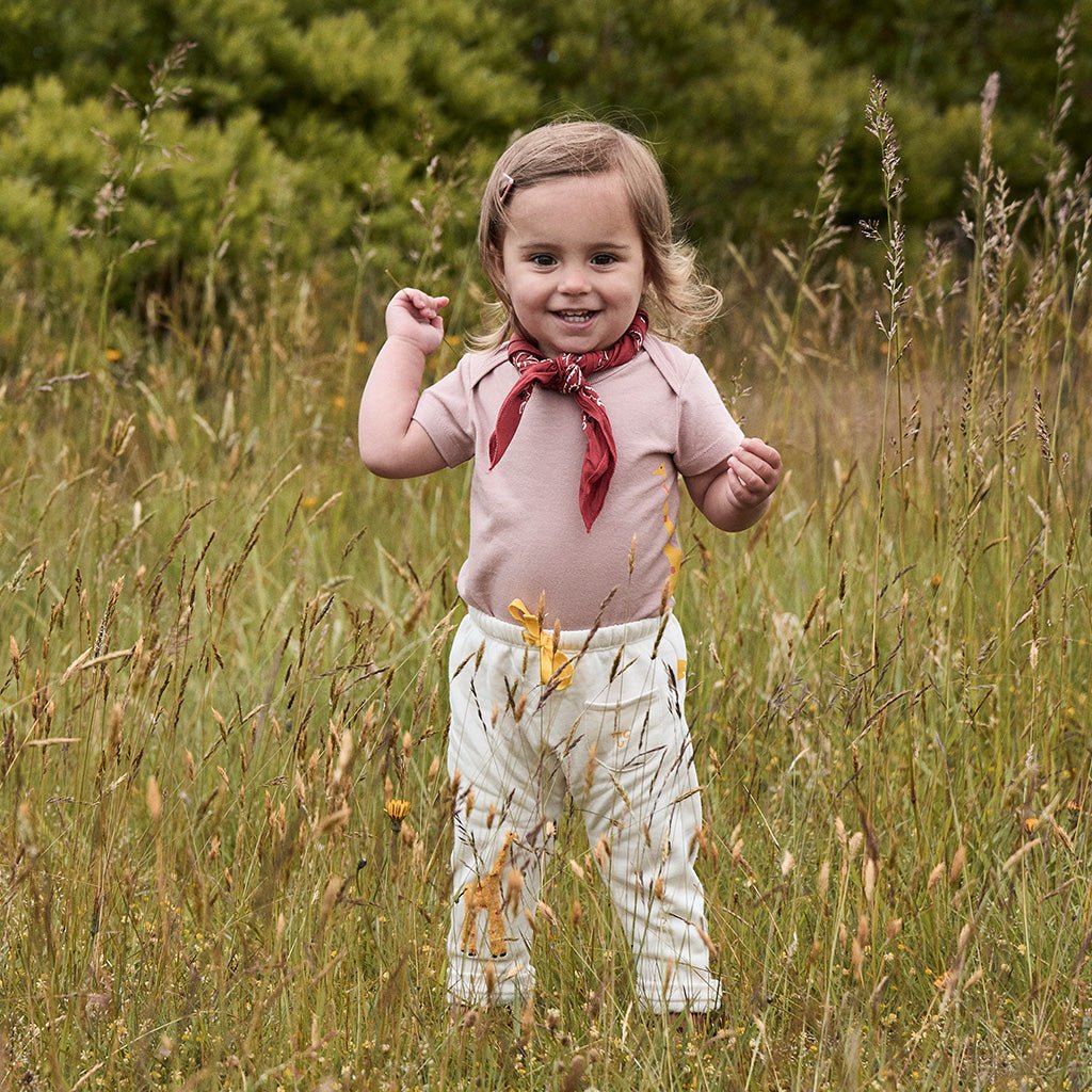 Recycled Cotton Giraffe Baby Pants