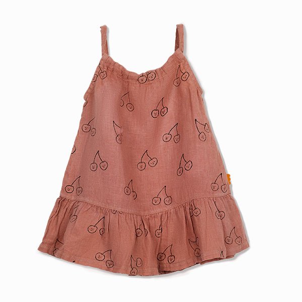 Cherry Baby Linen Dress